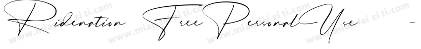 Ridenation FreePersonalUse 常规字体转换